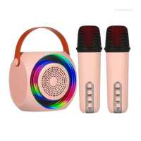 ราคา Ammoon ไมโครโฟนแบบพกพาขนาดเล็ก ชุดกล่องเสียงลำโพงบลูทูธ KTV บ้านพร้อมไมโครโฟน2ตัวกลางแจ้งในบ้านกล่องเสียงไร้สายลำโพงเสียงดังเคลื่อนที่ได้แบบชาร์จไฟได้และไมโครโฟนไมโครโฟนคาราโอเกะ (19795321461)