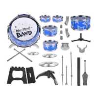 ราคา ammoon ชุดกลองแจ๊สกลองชุดชุดกลองเด็ก6ชิ้นพร้อมแป้นฉาบเก้าอี้รองพับได้เครื่องตีเครื่องดนตรีไม้ตีกลองสำหรับเด็กผู้เริ่มต้นเด็ก (17797826057)