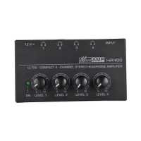 ราคา ammoon HA400 Ultra compact 4 Channels Mini Audio Stereo Headphone Amplifier with Power Adapter (19644079420)