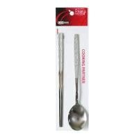 ราคา ช้อนและตะเกียบลายดั้งเดิมของเกาหลี Set 한국 전통 문양 수저 셋트 korea traditional spoon Chopsticks Set Made in Korea (6738326457)