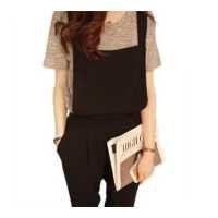 ราคา LOMOGI จั๊มสูทแขนยาวเปิดหลังของผู้หญิง ชุดหมีทรงหลวมสไตล์เกาหลี (12131983325)