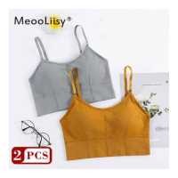 ราคา 2Pieces Pack MeooLiisy Beauty Back Wireless Bra Women Full Cup Push Up Sexy Vest Girls Sports Underwear (19842321333)