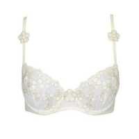 ราคา Annebra บราไร้ฟอง ตะขอหลัง มีโครง ผ้าลูกไม้ซีทรู Sheer Lace Bra รุ่น AB1 513 สีกรม สีครีม (16953384483)