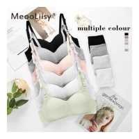ราคา MeooLiisy New Thin Cup Girls Cotton Bra Wireless Push Up Women Comfortable Underwear A B (19842308671)