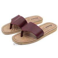 ราคา Bata รองเท้าแตะผู้ชายบาจา หนังแท้ แบบคีบ สีแดง 8755552 (700924617)