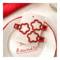 ราคา แฟชั่นเกาหลีโบว์กำมะหยี่กิ๊บเชือกคาดผม 2022 ใหม่สีแดงคาดผมปีใหม่เครื่องประดับผม (17338994616)