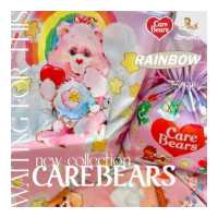 ราคา Kiss Me Doll ผ้าพันคอ ผ้าคลุมไหล่ Care bears ลาย Carebaers Rainbow ขนาด 100x100 cm (16512775327)