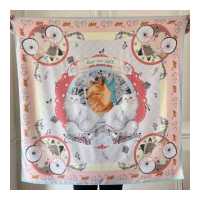 ราคา Kiss Me Doll Classic ลาย Little Friend ขนาด 100x100 cm ผ้าพันคอ ผ้าคลุมไหล่ (17448037928)