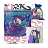 ราคา Kiss Me Doll ผ้าพันคอ ผ้าคลุมไหล่ Disney Ariel ลาย Mermaid s wave ขนาด 100x100 cm (18860095238)