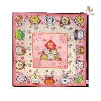 ราคา Kiss Me Doll ผ้าพันคอ ผ้าคลุมไหล่ Tsum Tsum ลาย Gathering ขนาด 100x100 cm (9692517472)