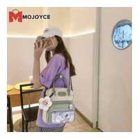 ราคา MOJOYCE สไตล์นักเรียนแบบวินเทจ กระเป๋าเป้สะพายหลังสีสุดฮิตสำหรับผู้หญิงกระเป๋าเป้นักเรียนแบบสบายๆกระเป๋าเป้สะพายหลังขนาดใหญ่ (13674922269)