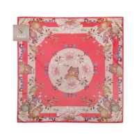 ราคา PEDZ ผ้าพันคอไหมซาตินพรีเมี่ยมพิมพ์ลายนกฮูกสีแดง Red Sweet Owl On The Pink Moon Silk Satin Premium Scarf (9908564438)