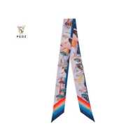 ราคา PEDZ ผ้าพันคอTwillyพิมพ์ลายปีกแมงปอสีน้ำเงินขอบรุ้ง (19410966883)