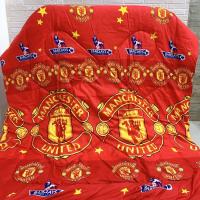 ราคา ผ้าห่ม ผ้าปูที่นอน ลายแมนยู ขนาด 56 ฟุต เนื้อผ้าคอตตอน 100 หนานุ่มนอนสบาย (15713617523)