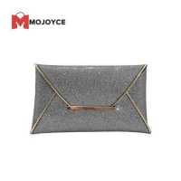 ราคา MOJOYCE ผู้หญิงเลื่อมสีทึบซองกระเป๋าเลดี้หรูหราสแควร์กระเป๋าคลัทช์ (15619047940)