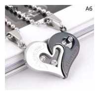 ราคา PDBH สร้อยคอแฟชั่นจี้รูปหัวใจสำหรับผู้หญิงผู้ชาย สร้อยคอคู่แฟชั่นรูปหัวใจสำหรับผู้หญิง1คู่ (17839569654)