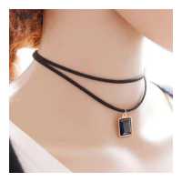 ราคา PDBH Fashion Store Gothic Black Lace Retro Velvet Choker Collar Necklace Jewelry Crystal Pendant (14957178327)