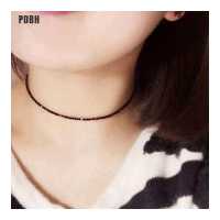 ราคา PDBH สร้อยคอโชคเกอร์ผู้หญิง สร้อยคอคริสตัลสีดำจี้สร้อยคอเครื่องประดับของขวัญ (12159729246)