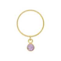 ราคา A CEMI Amethyst Drop Ring พลอยแท้ อเมทิสต์ แหวนพลอยแท้ อเมทิสต์ แหวนเงินแท้ ชุบทอง 18K โรสโกลว์ (7845918182)