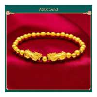 ราคา ASIX GOLD สร้อยข้อมือปี่เซียะทองคำแท้PIXIU สร้อยข้อมือทองแท้ สร้อยข้อมือผู้หญิง ชุบทอง ทองแท้ 999 การประกันคุณภาพ ไม่ดำ ไม่ลอก (12202944472)