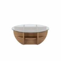 ราคา กทม 3 5 วัน ส่ง SB Design Square SB FURNITURE SB DESIGN SQUARE SB FURNITURE โต๊ะกลาง โต๊ะกลางไม้ท๊อปกระจก Waffle ขนาด 90x90x37 ซม (2200598443)