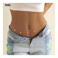 ราคา PDBH Fashion Store Flash Sale Double Women Butterfly Pendant Waist Chain Summer Beach Bikini Body Chain (16329402045)