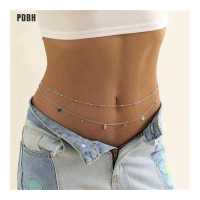 ราคา PDBH Fashion Store Flash Sale Summer Multilayer Waist Beads Women Fashion Sequins Belly Chain Body Chain (16329295706)