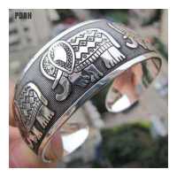 ราคา PDBH Fashion Store ผู้หญิงใหม่ทิเบตทิเบตเงิน Totem กำไลข้อมือสร้อยข้อมือ (16003562252)