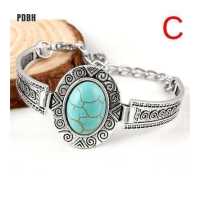 ราคา ร้านแฟชั่น PDBH ลดกระหน่ำเครื่องประดับสตรีสายรัดข้อมือสร้อยข้อมือสร้อยข้อมือข้อมือเทอร์คอยซ์เงินทิเบต (17549324152)