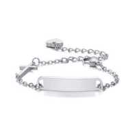 ราคา Vnox ฟรีส่วนบุคคลแกะสลักชื่อโซ่สร้อยข้อมือเด็กกำไลสแตนเลสที่มีข้ามเสน่ห์ตาชั่วร้าย (16017823543)