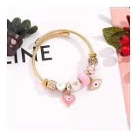 ราคา XIAOBOACC กำไลจี้สร้อยข้อมือดวงตาชั่วร้ายทำจากสเตนเลสสตีลกำไลข้อมือแบบเปิดสวยงามแฟชั่นสำหรับผู้หญิง (18488896758)