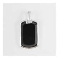 ราคา จี้งานเงินแท้ 925 ประดับด้วยพลอยนิล ONYX สีดำ 925 Sterling Silver Pendent with Natural Gemstone Onyx (17730858623)