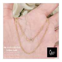 ราคา สร้อยคอทองคำแท้ อิตาลี 9K ลายสี่เสา สีทอง รุ่นเล็ก ตอกโค้ด375 มีใบรับประกัน DK Diamond Shop (11898769811)