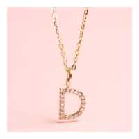 ราคา จี้เพชรทองแท้ 9k D Alphabet จี้อย่างเดียว (15791117925)