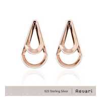 ราคา Aevari Copper Drop Earrings Sterling Silver 925 and Rose Gold Plated (11326722679)