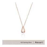 ราคา Aevari Copper Drop Necklace Sterling Silver 925 with Glass pearls and Rose Gold Plated (11326809699)