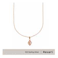 ราคา Aevari Lanna Rhombus Lantern Rose Gold Necklace Sterling silver 925 with White CZ (4966606552)