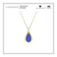 ราคา Gemondo สร้อยพร้อมจี้ล็อกเก็ตเงินแท้ 925 ชุบทอง 18K ประดับลาพิส ลาซูลี Lapis Lazuli ดีไซน์ทรงหยดน้ำ สร้อย จี้ (17825506197)