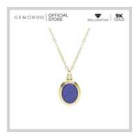 ราคา Gemondo สร้อยพร้อมจี้ล็อกเก็ตเงินแท้ 925 ชุบทอง 18K ประดับลาพิส ลาซูลี Lapis Lazuli ดีไซน์ทรงวงรี สร้อย จี้ล็อกเก (17825820185)