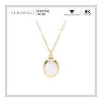 ราคา Gemondo สร้อยพร้อมจี้ล็อกเก็ตเงินแท้ 925 ชุบทอง 18K ประดับมาเธอร์ออฟเพิร์ล Mother of Pearl ดีไซน์ทรงวงรี สร้อย จี (17825558303)