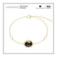 ราคา Gemondo สร้อยข้อมือเงินแท้ 925 Srerling Silver ประดับนิล Black Onyx ทรงวงรีดีไซน์ลวดลายงู สร้อยข้อมือ สร้อยข้อมือเงิน สร้อยเงินแท้ เงินแท้925 (18282501744)