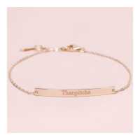 ราคา Grace Fine Jewelry สร้อยข้อมือทอง 9k แผ่นทองสลักอักษร (13797060669)