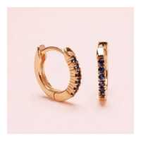 ราคา Grace Fine Jewelry ต่างหูห่วงทองแท้ 9k ไพลินสีน้ำเงิน (9810976785)