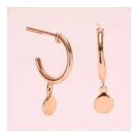 ราคา Grace Fine Jewelry ต่างหูห่วงทองแท้ 9k มีชาร์มทอง (9826205006)