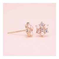 ราคา Grace Fine Jewelry ต่างหูมุกแท้ 9k ดอกไม้ไพลิน (9862277493)