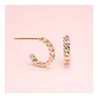 ราคา Grace Fine Jewelry ต่างหูห่วงทองแท้ 9k ลายโซ่เคริบเชน (10296220857)