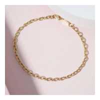 ราคา Grace Fine Jewelry สร้อยข้อมือทองแท้ 9K Oval Chain Bracelet (19280540601)