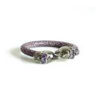 ราคา JP กำไลข้อมือหนังกระเบนแท้ Stingray bangle กำไลหัวกระโหลกพังค์ ฝังพลอยธรรมชาติ ดีไซน์เก๋แปลกใหม่ เท่ๆ เครื่องประดับหนังแท้ ให้เป็นของขวัญ (6719680224)