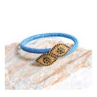 ราคา JP กำไลข้อมือหนังกระเบนแท้ Stingray bangle กำไลดวงตาเพชร ทองเหลืองชุบรมทอง ติดพลอยธรรมชาติ เครื่องประดับหนังแท้ ของขวัญสำหรับผู้หญิง (6721420249)