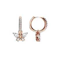 ราคา Merii ต่างหูเงินแท้ 925 ชุบโรสโกลด์ ประดับเพชร CZ ดีไซน์รูปผีเสื้อ ต่างหูเพชรผีเสื้อ มินิมอล Papillon 221E0442 01 (8293056121)